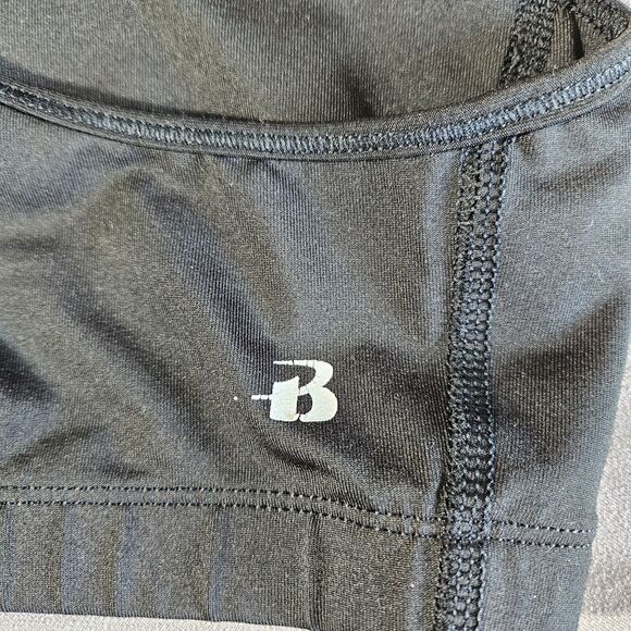Badger Sport Women Bra & Boy Shorts Set Size M Black Activewear Gym Logo Stretch - Picture 8 of 16
